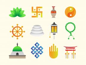 Buddhist Symbols Free Vector Download