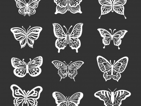 Butterfly Icons Hand Drawn Style Download