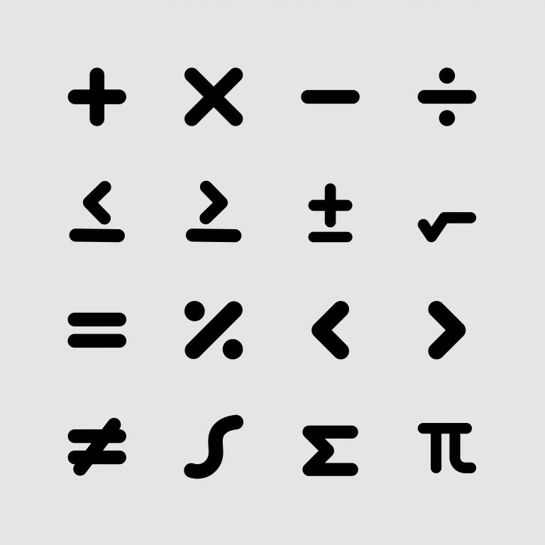 Free Math Symbols Icons
