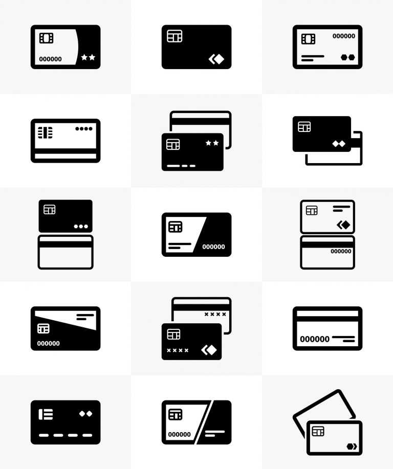 Credit Card Vector Icons Set