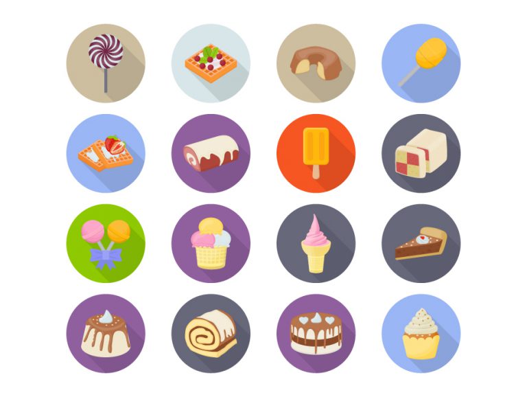 Bakery Products Flat Icons