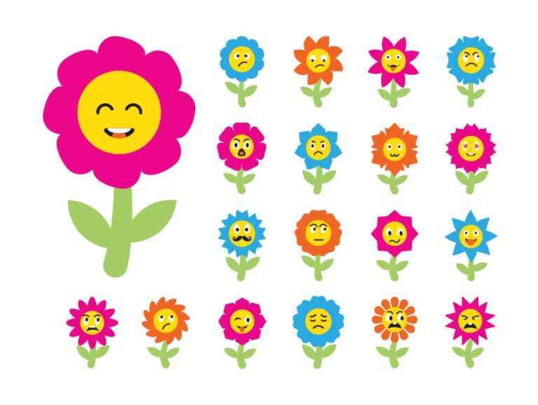 Cute Cartoon Flower Icons