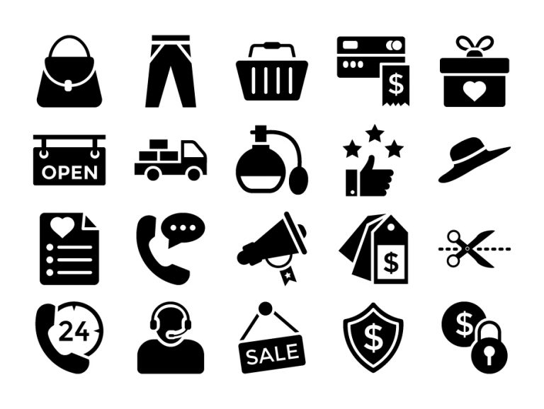 E-Commerce Glyph Icons