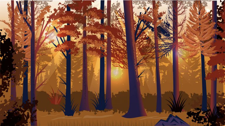 Forest Landscape Free Vector Download
