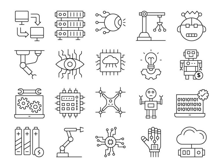 Robotics Engineering Icons