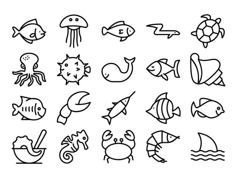 Sea Life Icons Pack