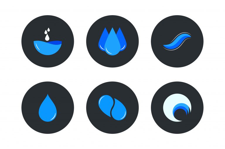 Water Logos Vector Set