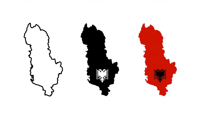 Albania Map Free Vector Art