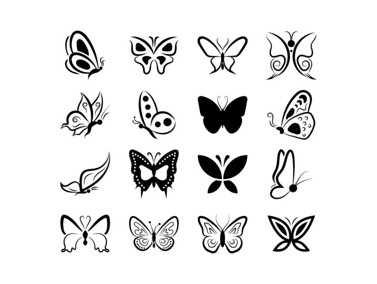 Butterfly Symbols Set