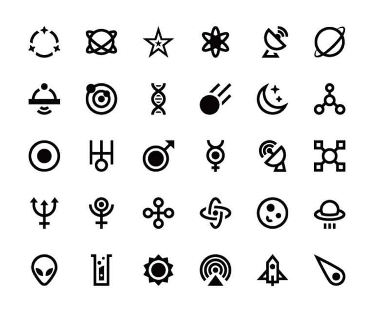 Space Science and Planet Icons